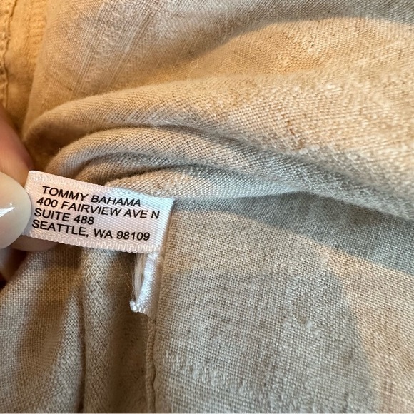 Tommy Bahama Linen Button Down Shirt Off-White Long Sleeve Textured Men’s Sz XL - Picture 4 of 7